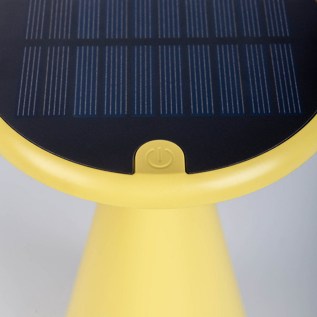 Lampe de table de batterie solaire légère PALU - Jaune pour Extérieur et Intérieur