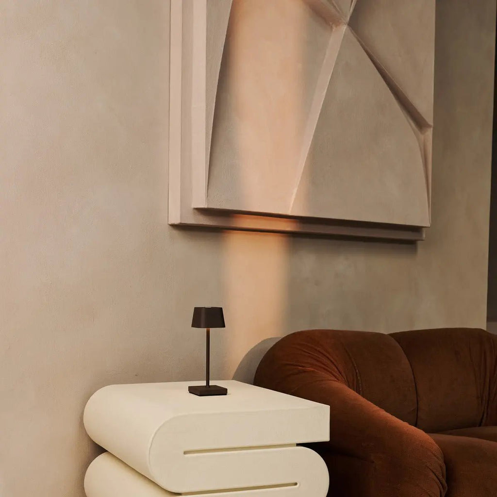 Combi set professionnel - 4 x Sarphati Mini Mocha Brown Brown Rechargeable Table Lampes et 1 X Amstel Wireless Station...