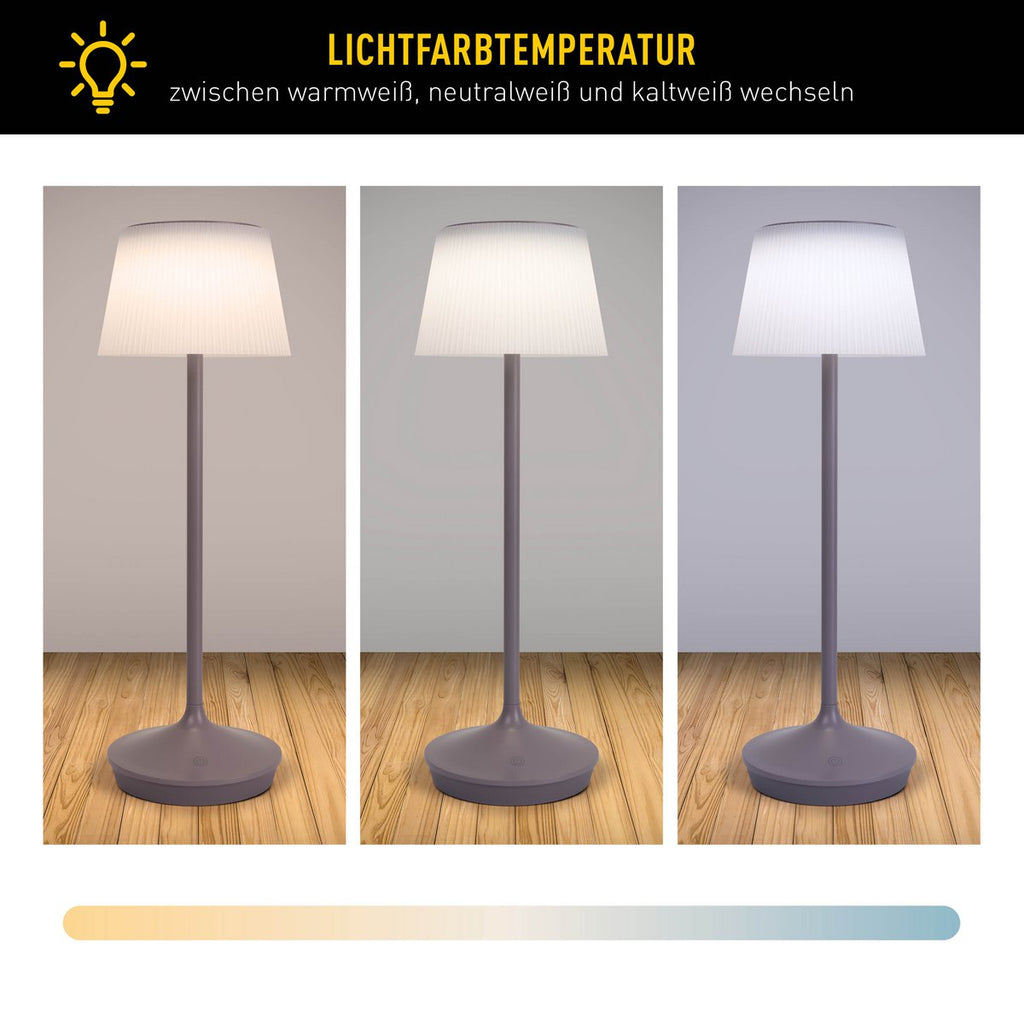 Lampe de batterie solaire "Emmi"  - Violet et blanc