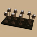 Combi set professionnel - 8 x de pijp mini moka marron marron les lampes de table et 1 x station de charge sans fil de...