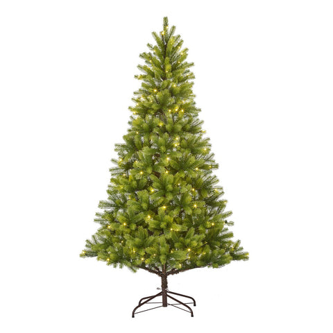 Sapin de Noël Artificiel Nagoya avec éclairage LED Blanc Chaud - H240 x Ø138 cm - Vert
