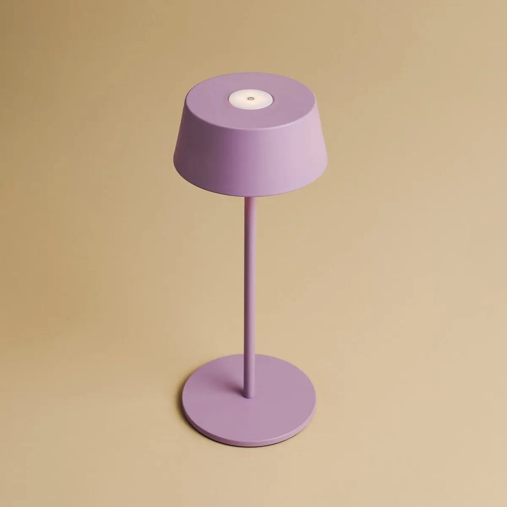 Hugo Violet Lila Lampe de table rechargeable - lampe élégante, dimmable et sans fil