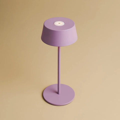 Hugo Violet Lila Lampe de table rechargeable - lampe élégante, dimmable et sans fil