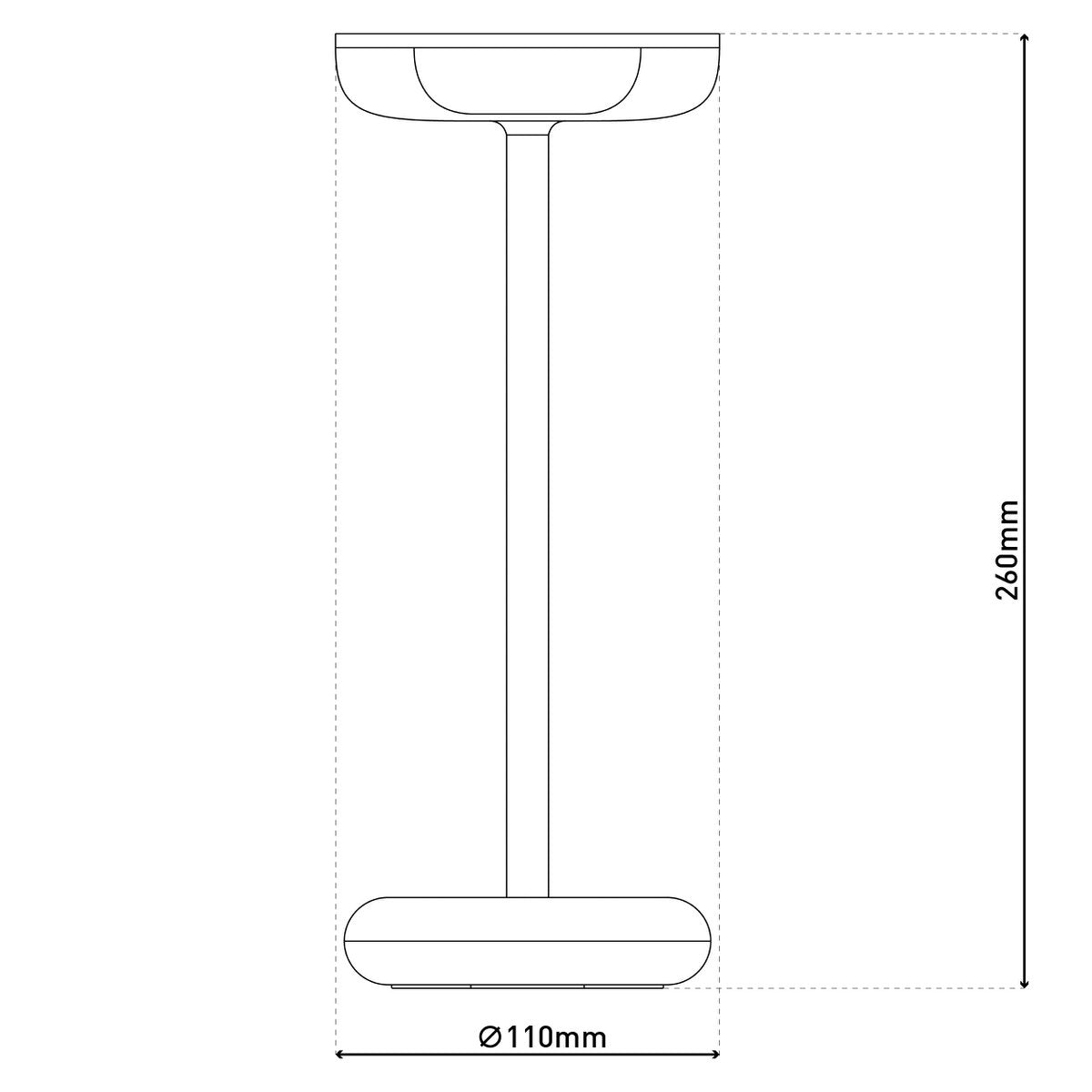 Lampe de table à batterie « PASI » - Gris