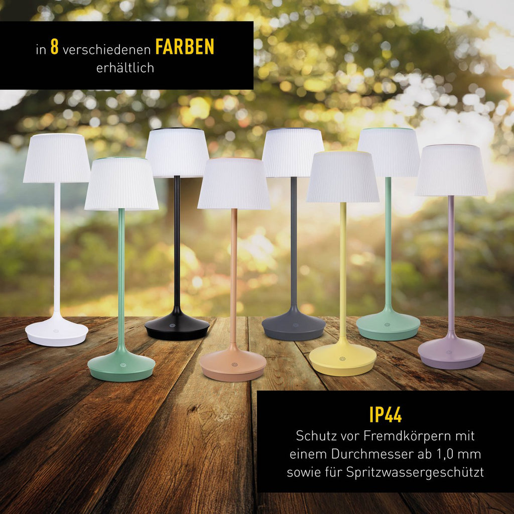 Lampe de batterie solaire "Emmi" - Marron et blanc