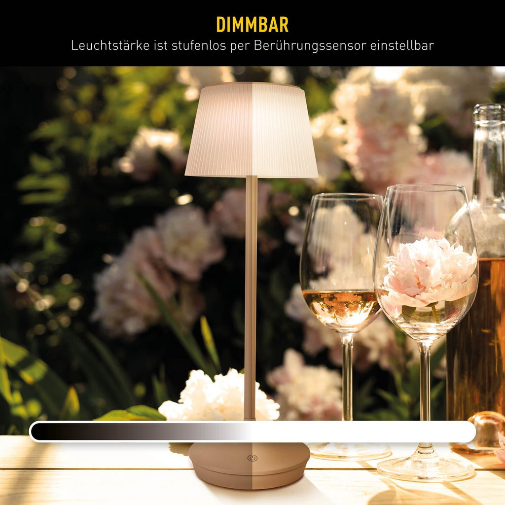 Lampe de batterie solaire "Emmi" - Marron et blanc