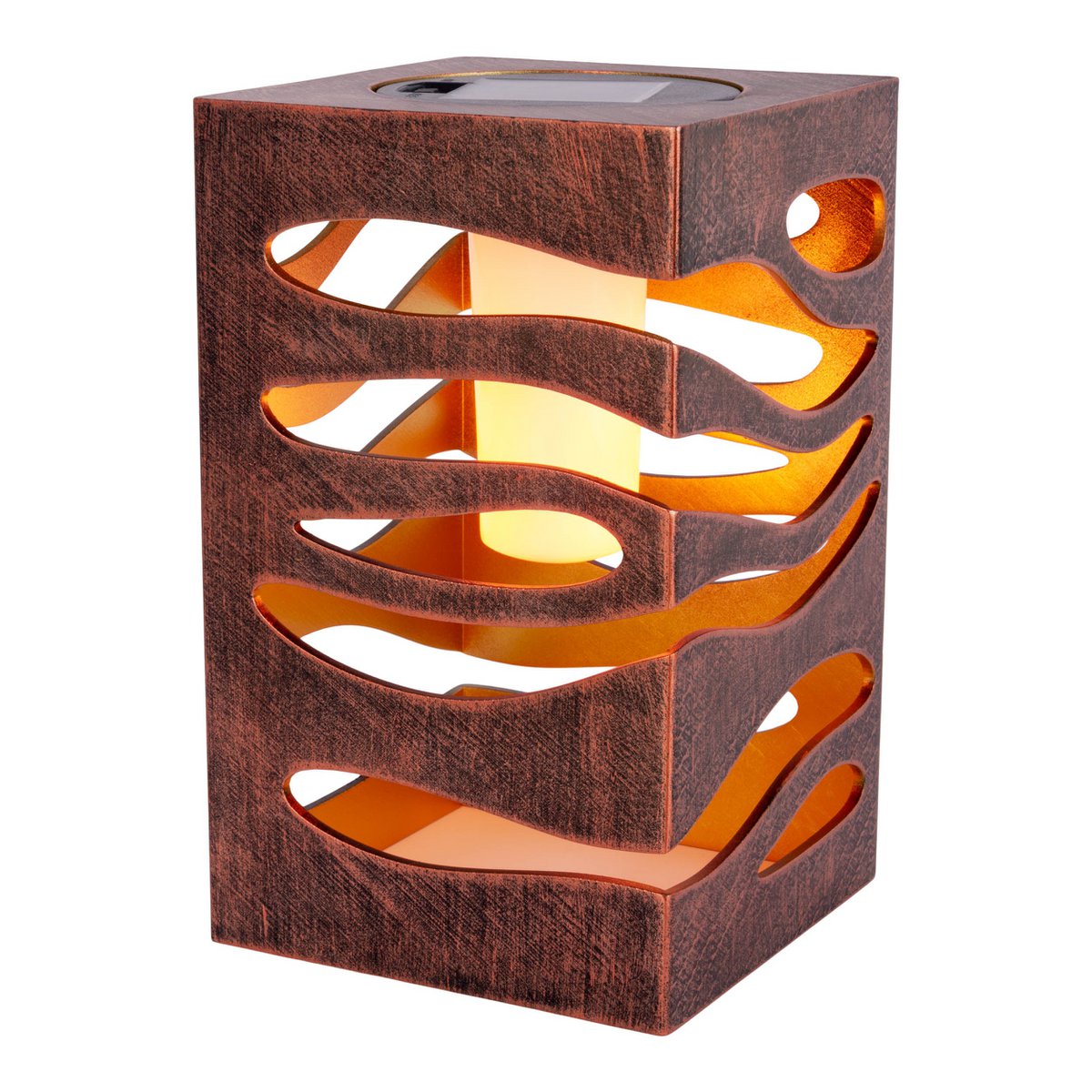 Décoration LED Lumière solaire "Hilda", 12,3 x 12,3 cm, 20 cm de haut, en plastique de haute qualité, à l'intérieur en...