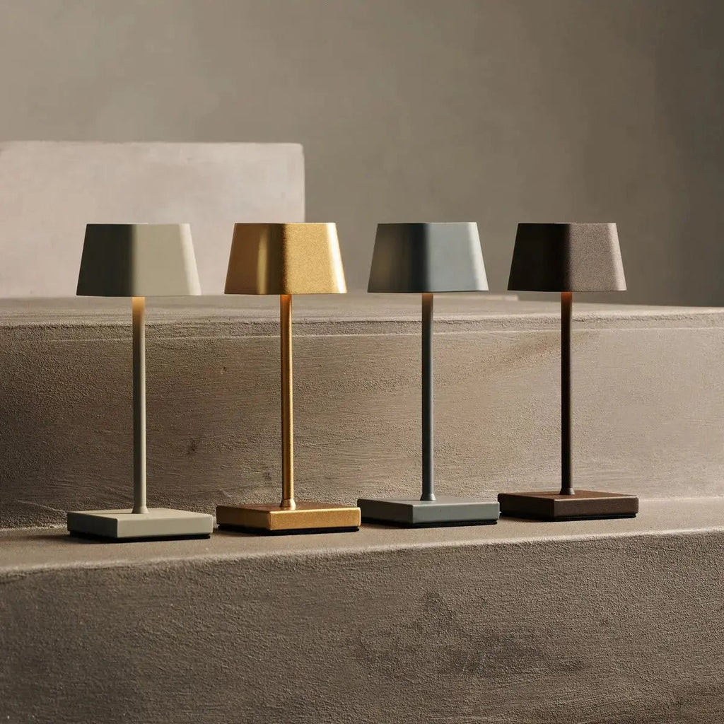 Combi Set Professional - 4 X Sarphati Mini Mouse Grey Grey Rechargeable Table Lampes et 1 X Amstel Wireless Station Wireles