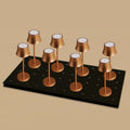 8× de Pijp Mini Cuivre — Pack lampes rechargeables hôtel Tavellio