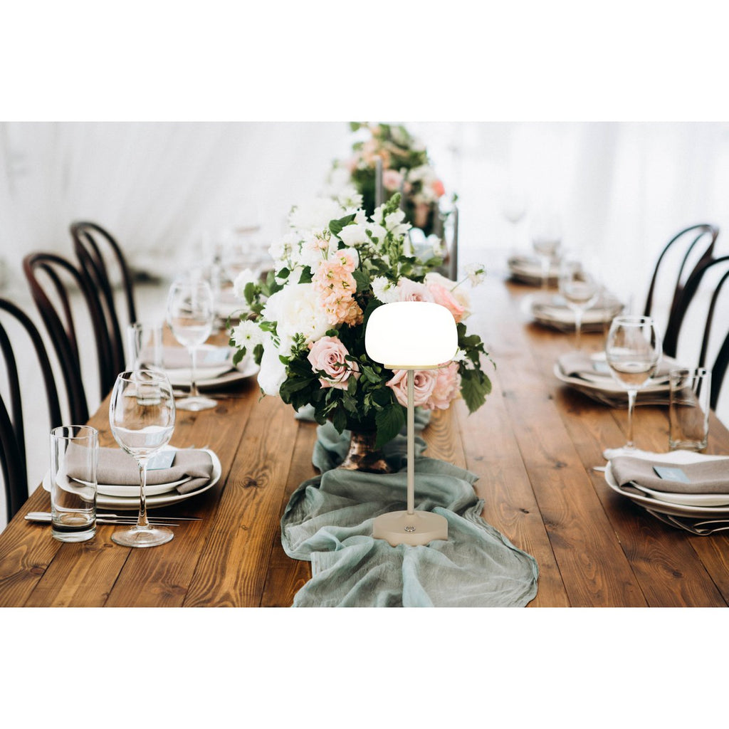 Batterie à LED / lampe de table "Pina" - Beige