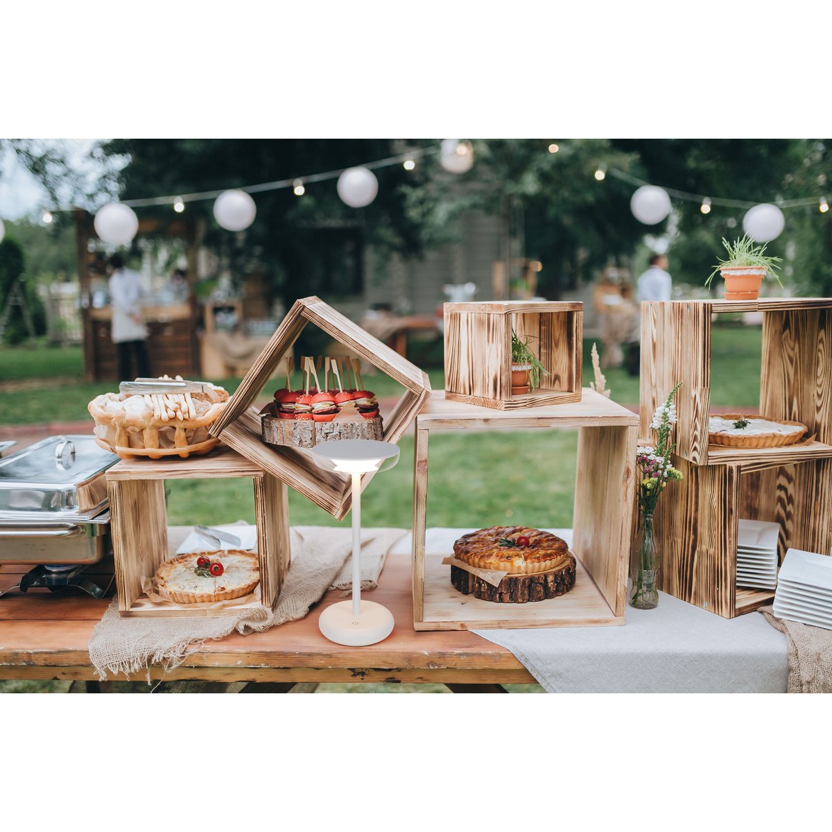 Lampe de table à batterie « PASI » - Blanc