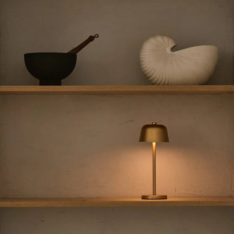 Lampe de table rechargeable Anton dorée | Éclairage élégant et sans fil