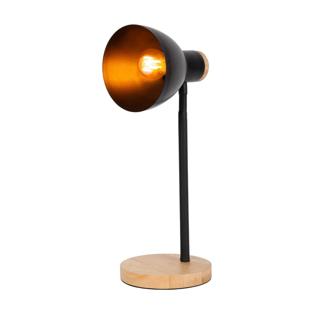 Lampe de bureau "Marie" en métal et en bois