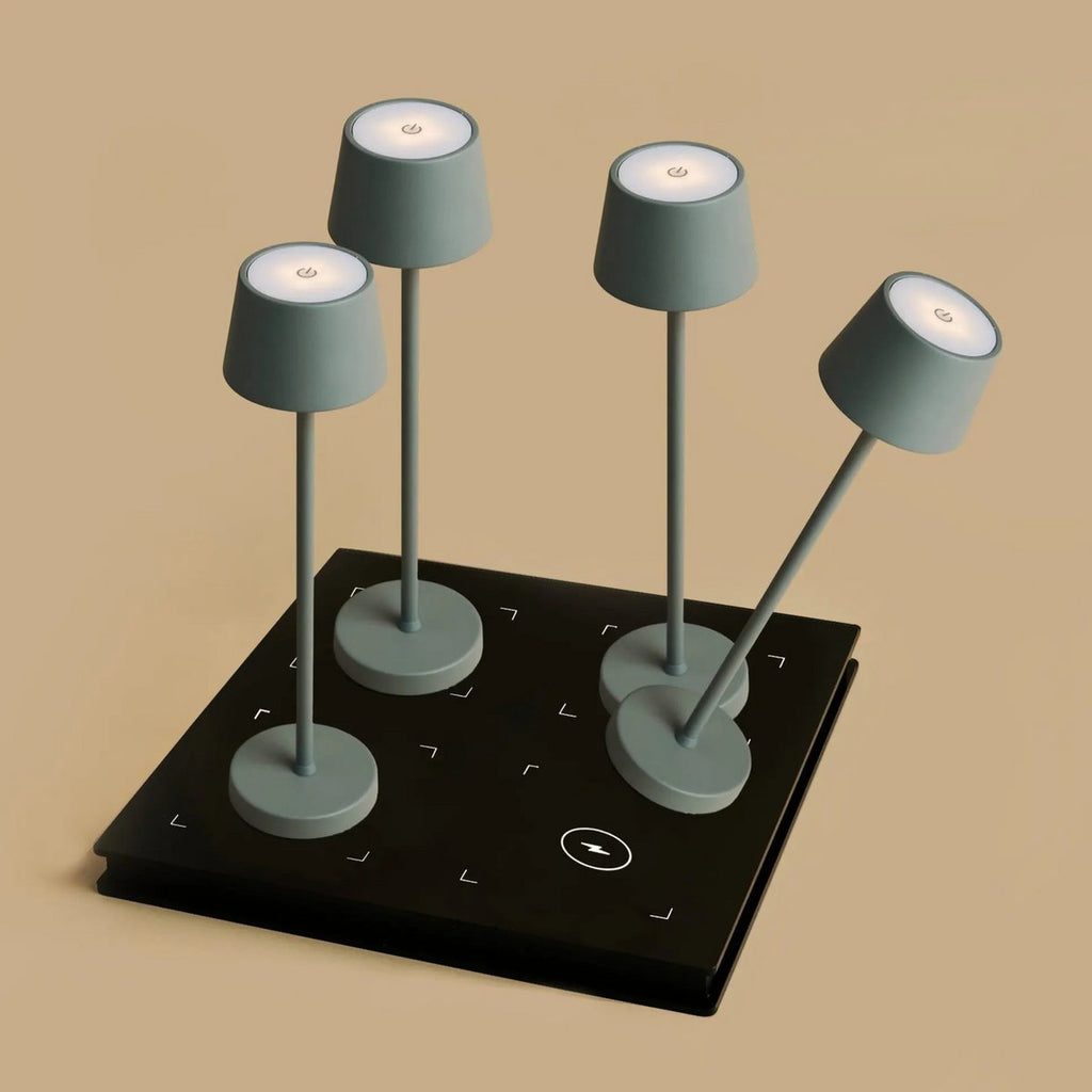 4× Vondel Mini Mouse Grey — Pack lampes rechargeables hôtel Tavellio
