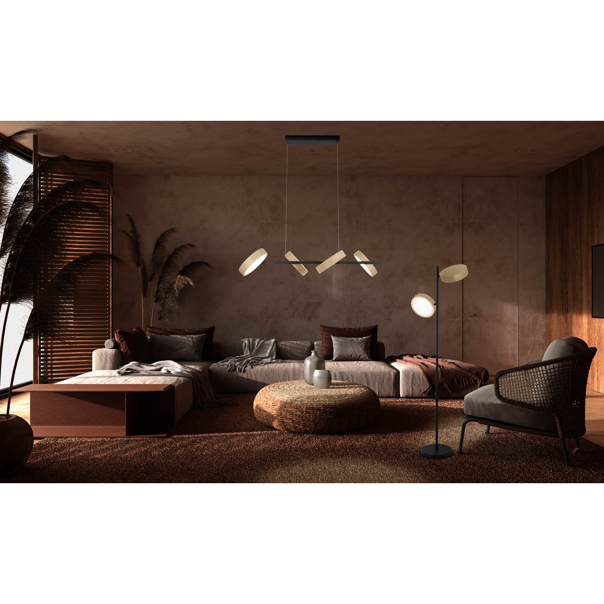 Lampadaire LED "Tessa" amande