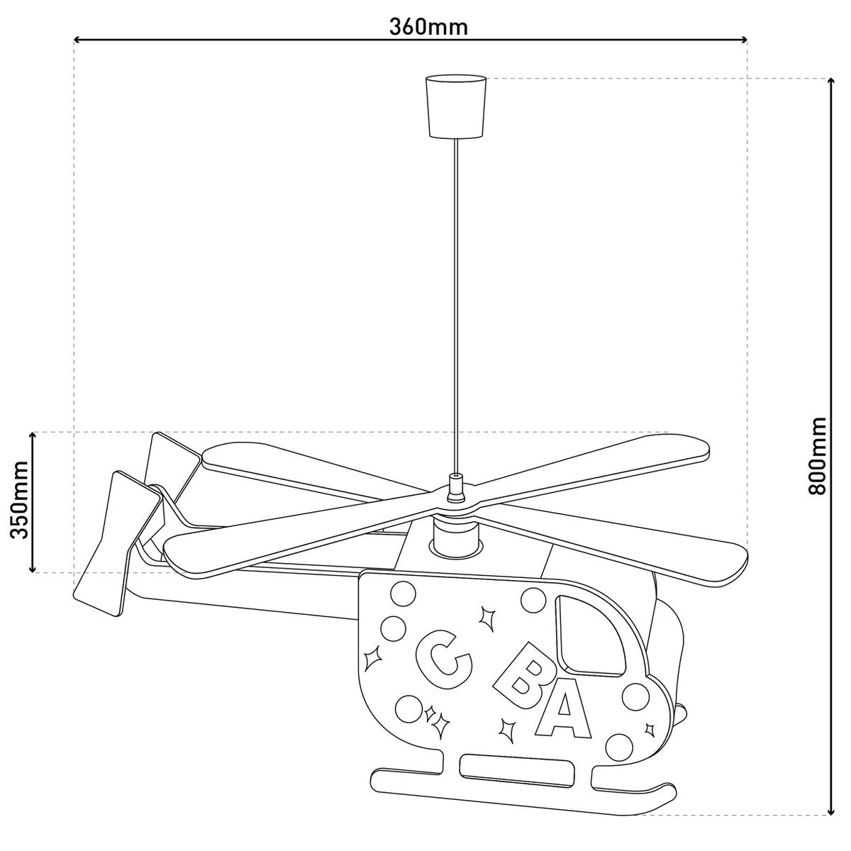 Hélicoptère à pendentif enfant "