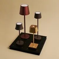 4× de Pijp Mini Moka Marron — Pack lampes rechargeables hôtel Tavellio