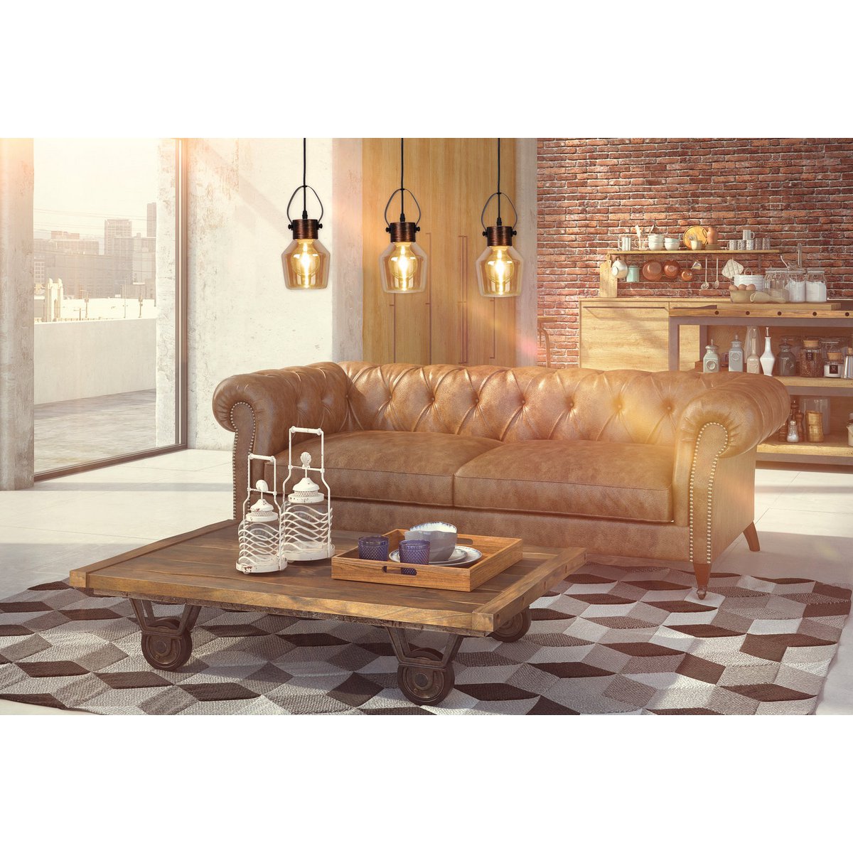 Suspension en verre "Alex"