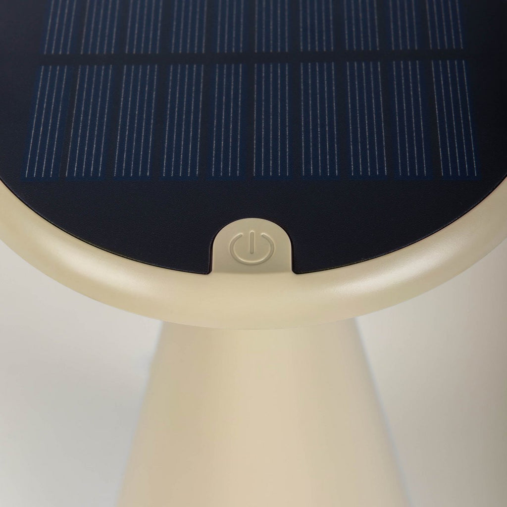 Lampe de table de batterie solaire Palu - Beige  pour Extérieur et Intérieur