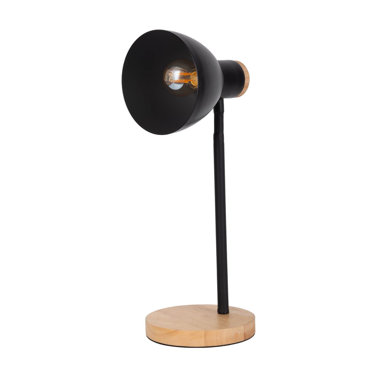 Lampe de bureau "Marie" en métal et en bois