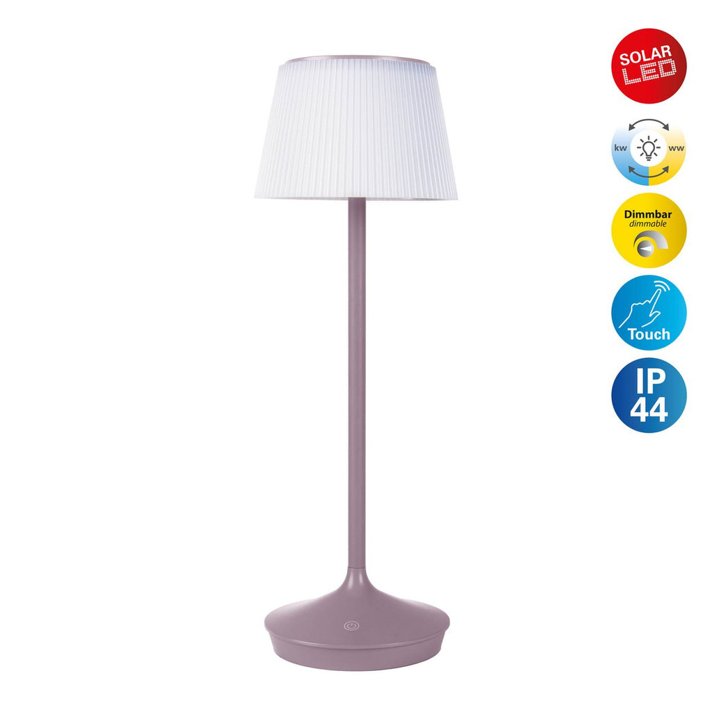 Lampe de batterie solaire "Emmi"  - Violet et blanc