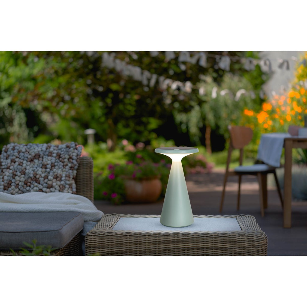 Lampe de table de batterie solaire légère PALU - Vert pour Extérieur et Intérieur