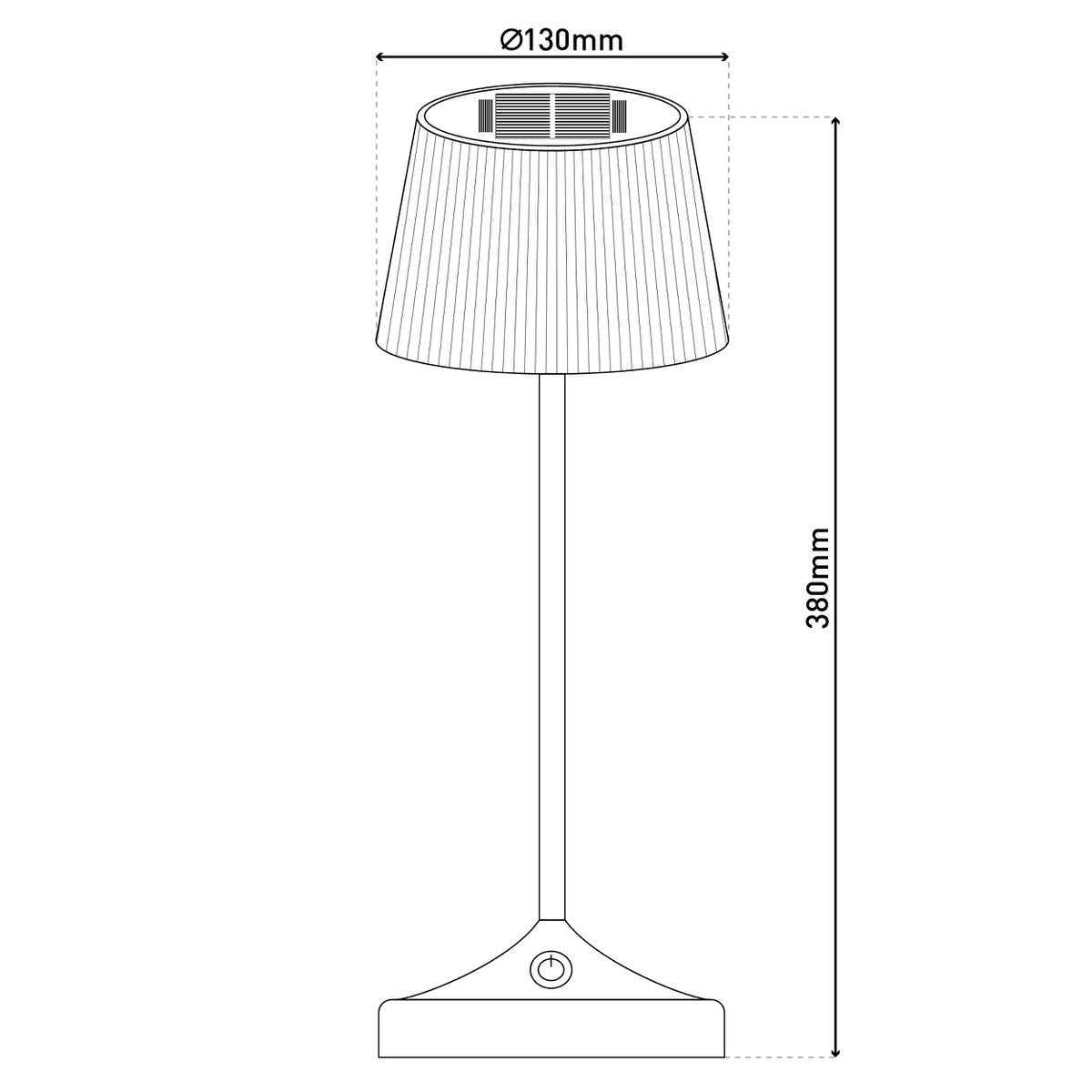 Lampe de batterie solaire "Emmi"  - Violet et blanc