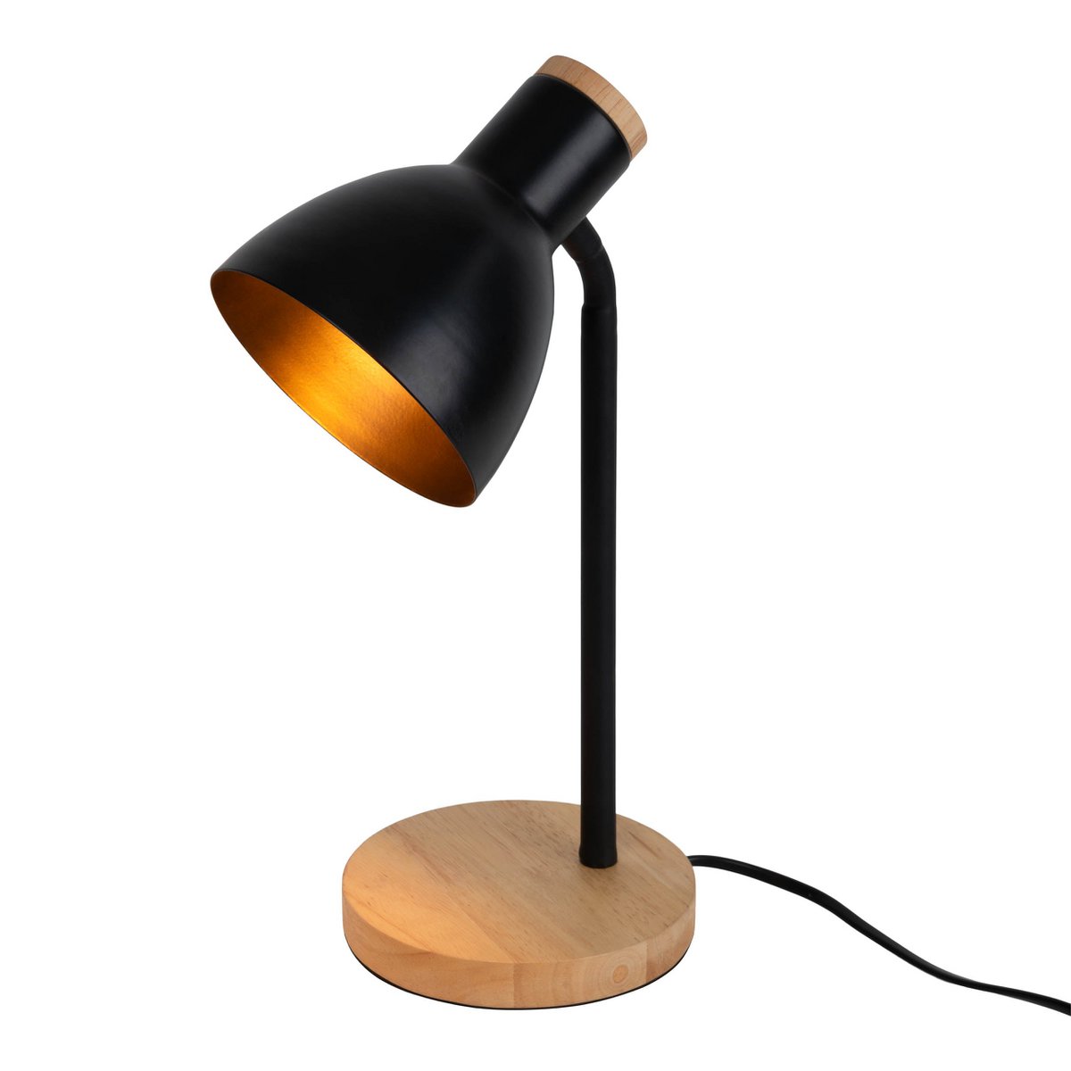 Lampe de bureau "Marie" en métal et en bois