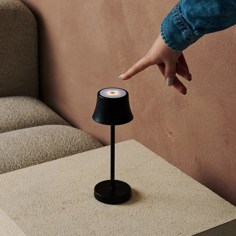 Combi Set Professional - 4 x de Pijp Mini Midnight Black Rechargeable Table Lampes et 1 X Amstel Wireless Station Wireles