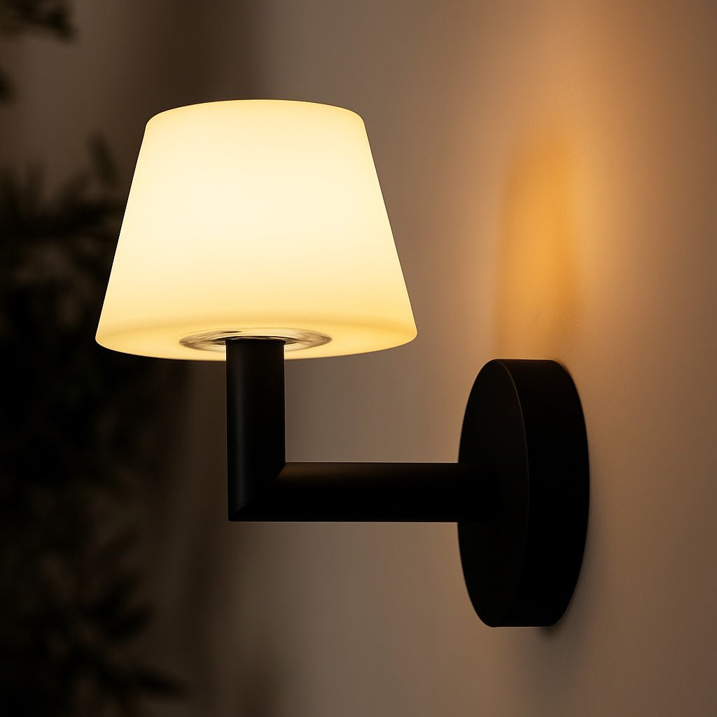 Lampe murale rechargeable en bois noir Ted | Éclairage sans fil et dimmable