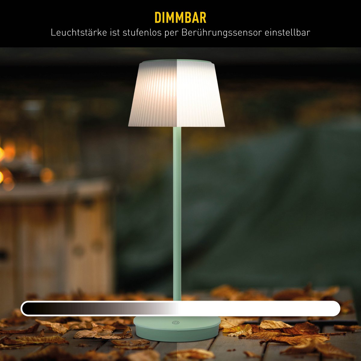 Lampe de batterie solaire "Emmi"  - Menthe et blanc