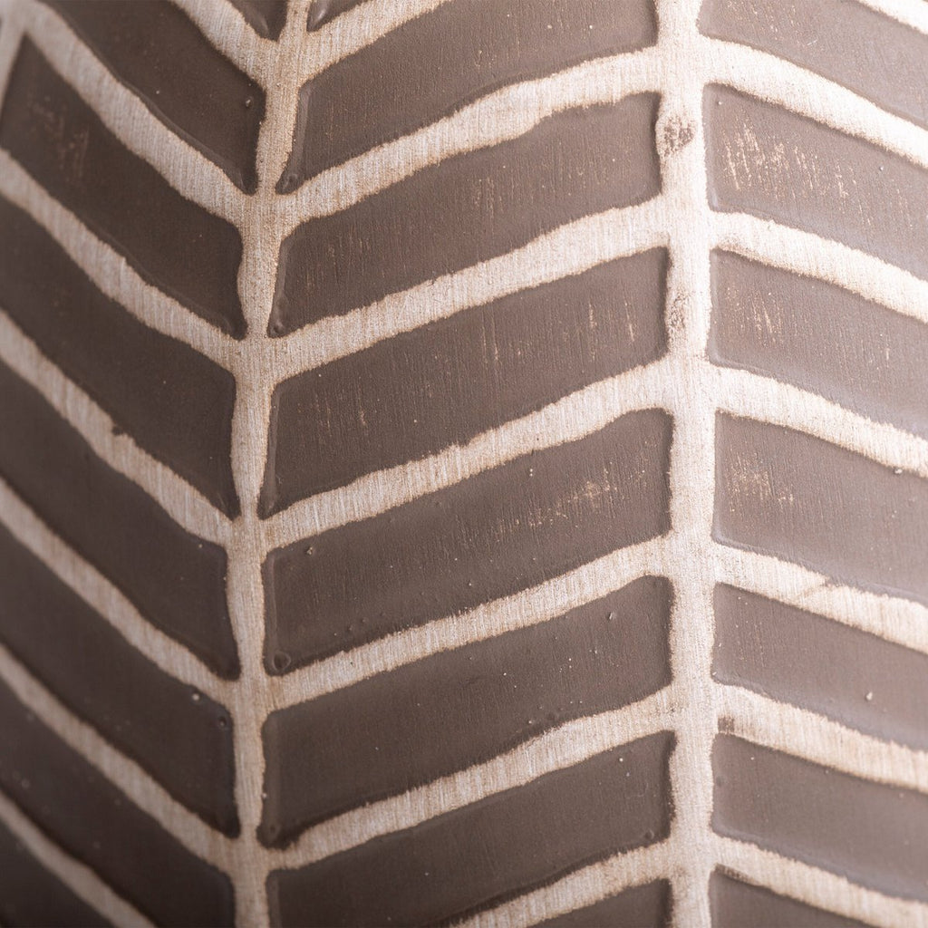 Lampe de table en céramique "folio" marron