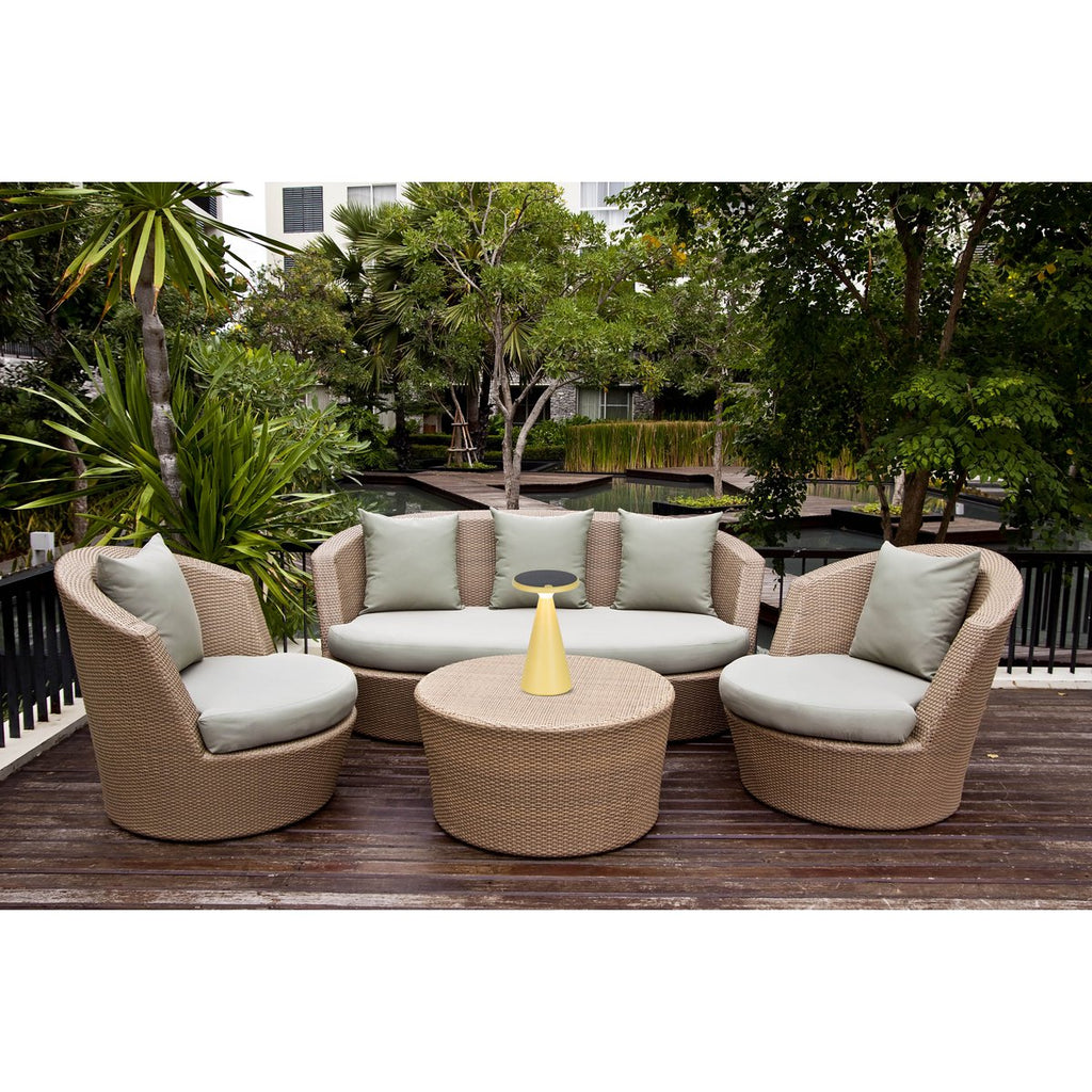 Lampe de table de batterie solaire légère PALU - Jaune pour Extérieur et Intérieur