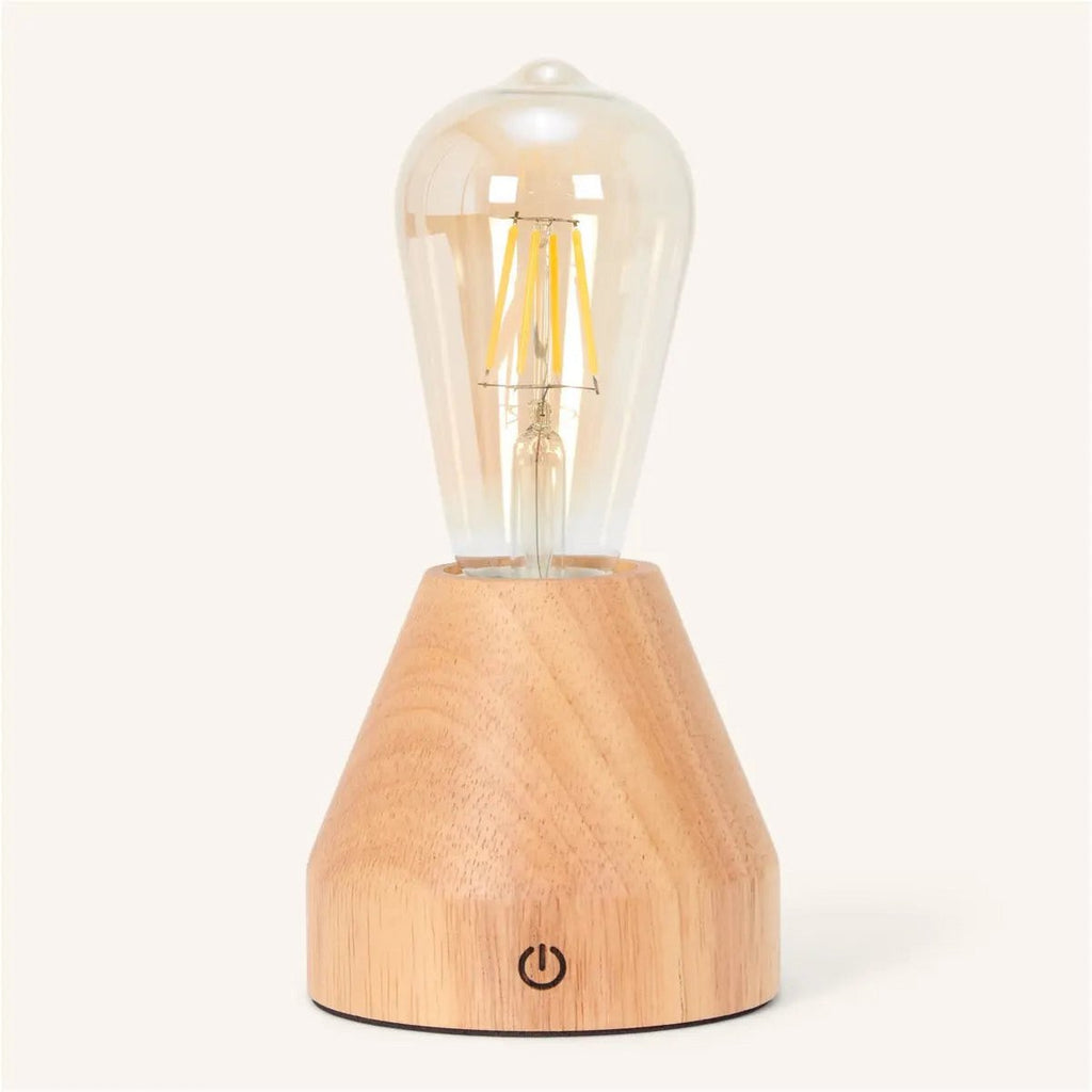 Lampe à LED à LED de recharge Light Zavi Brown - Batterie de 60 heures sans fil.