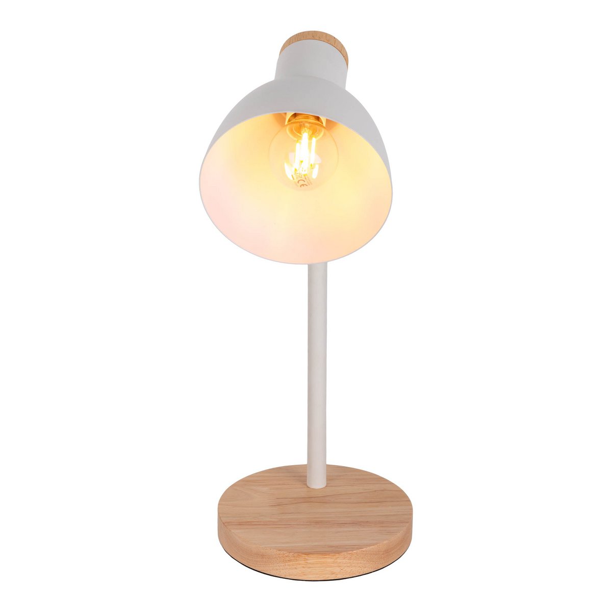 Lampe de bureau "Marie" en métal et en bois