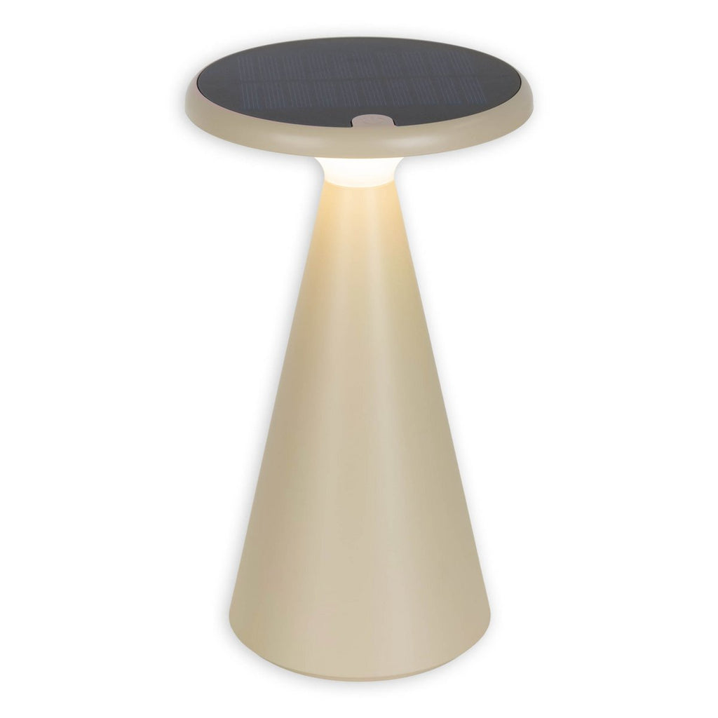 Lampe de table de batterie solaire Palu - Beige  pour Extérieur et Intérieur