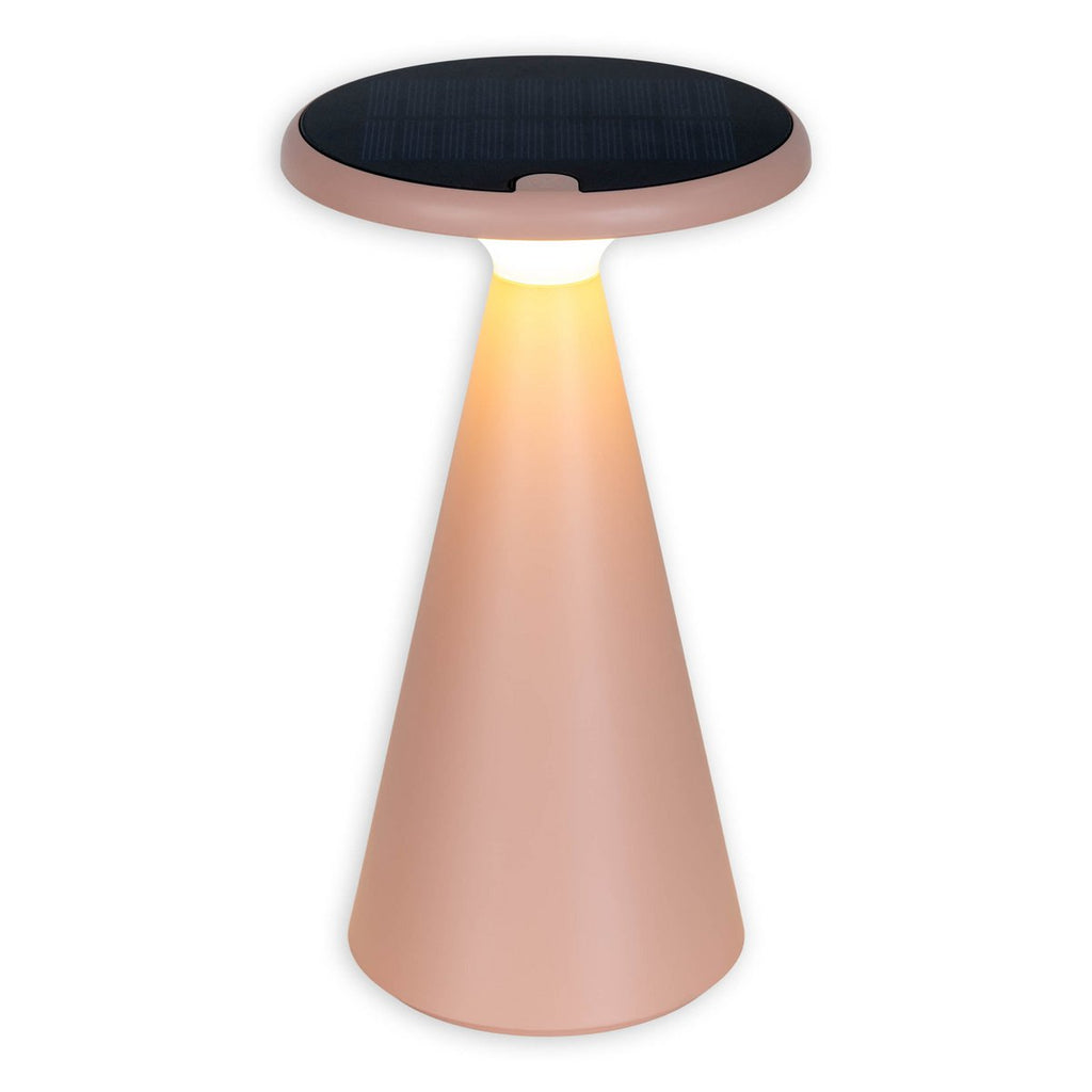 Lampe de table de batterie solaire légère PALU - Rose pour Extérieur et Intérieur