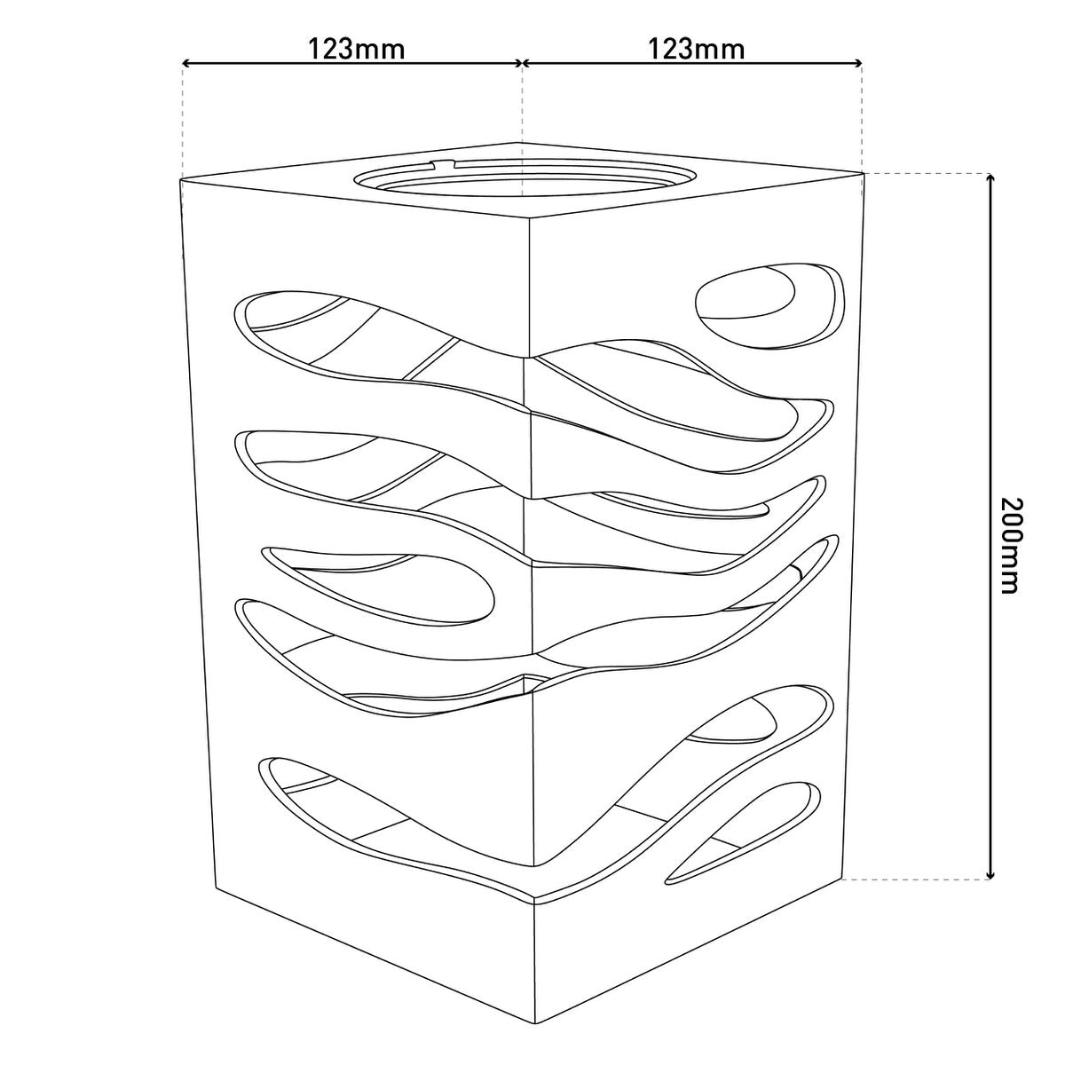 Décoration LED Lumière solaire "Hilda", 12,3 x 12,3 cm, 20 cm de haut, en plastique de haute qualité, à l'intérieur en...
