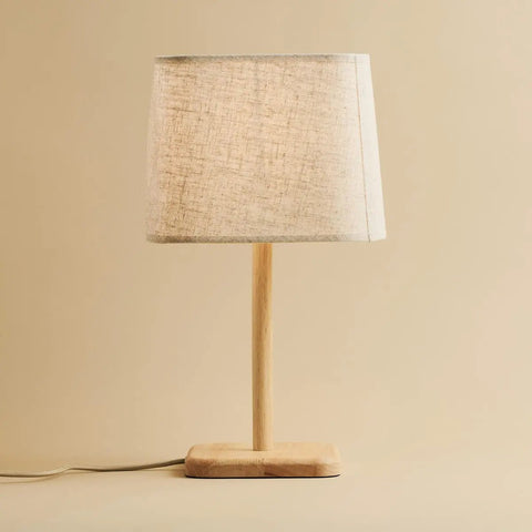 Lampe en bois Marley avec une teinte beige - Éclairage élégant et biologique