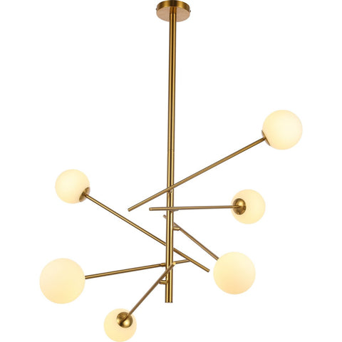 Luminaire Suspendu Diana Or Blanc.