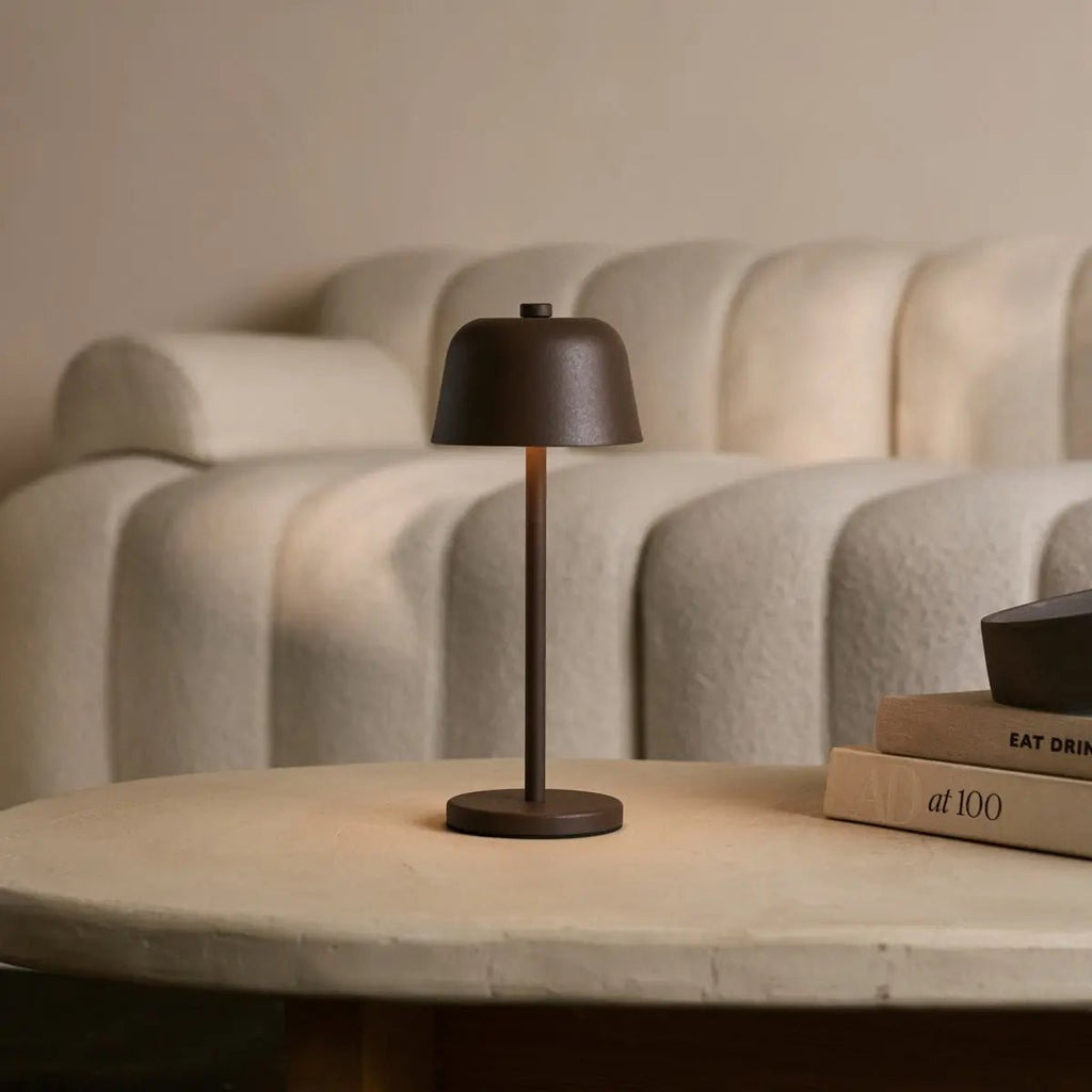 Lampe de table rechargeable Anton Moka Marron | Éclairage élégant et sans fil