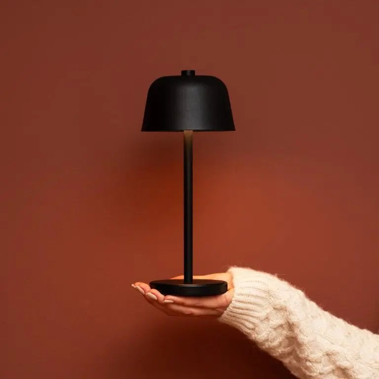Lampe de table rechargeable noire Anton | Éclairage élégant et sans fil