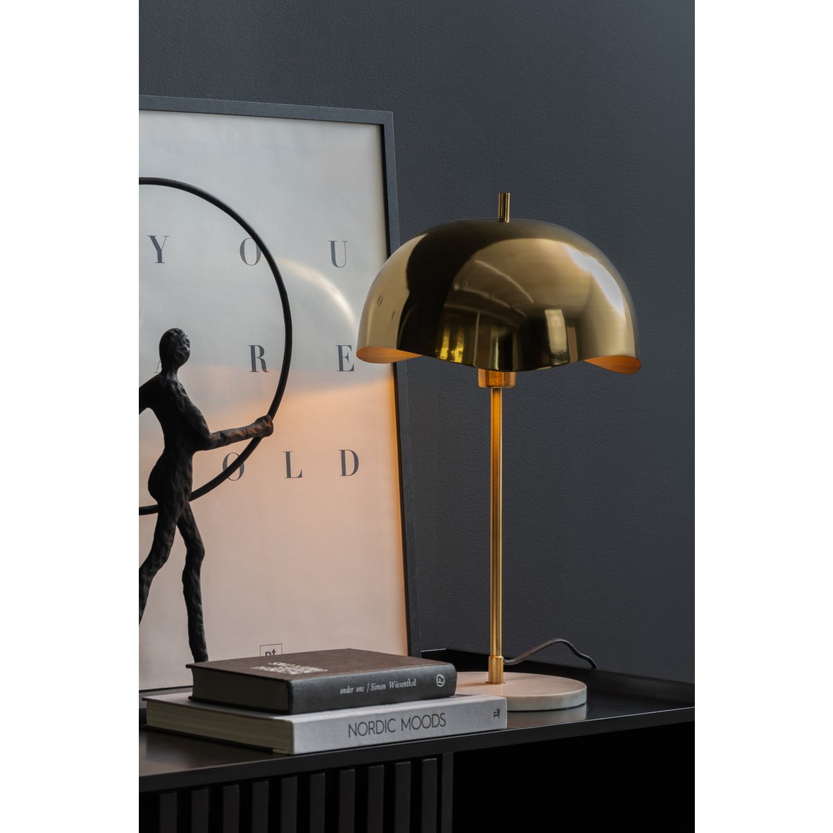 Lampe de table à "Waved Dome"