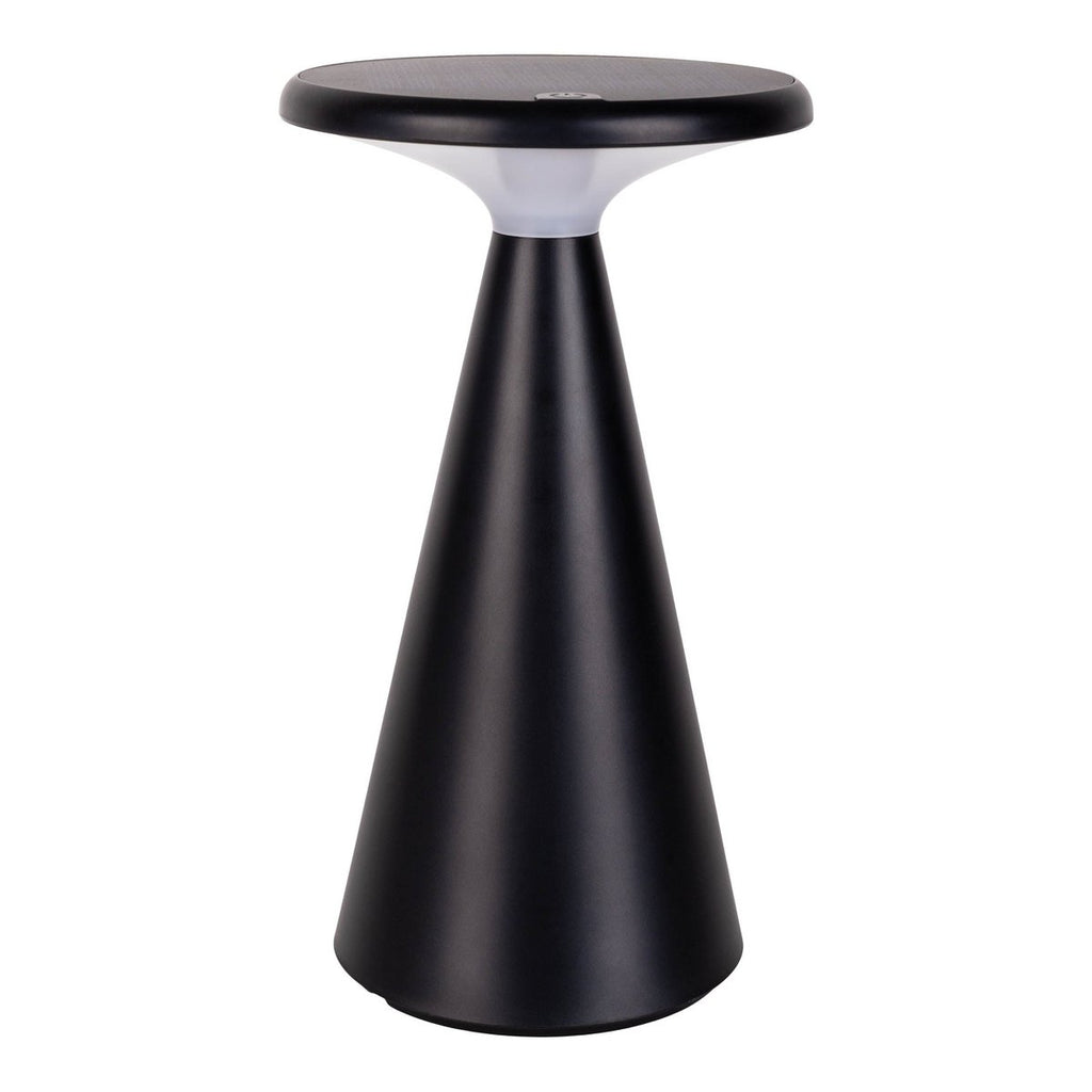 Lampe de table de batterie solaire légère PALU - Noir pour Extérieur et Intérieur