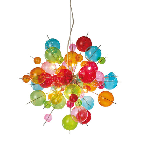 La lampe suspendu pendentielle "explosion" colorée