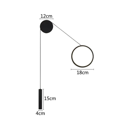 Nordic Led Wall Light Stair Aisle Creative Circle Sconce Modern Home Room Decor Lighting bedside Wall lamps.