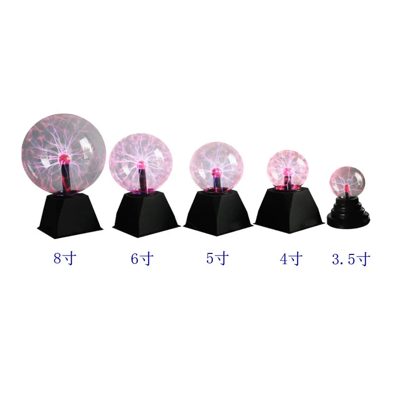 Touch Sensor Night Light USB Originality Magic Desk Light Children's Gift Party Bedroom Decor Glass Plasma Ball Lamp.