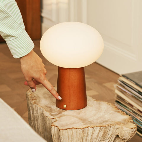 Max châtaignier en bois sans fil et lampe rechargeable - conception écologique
