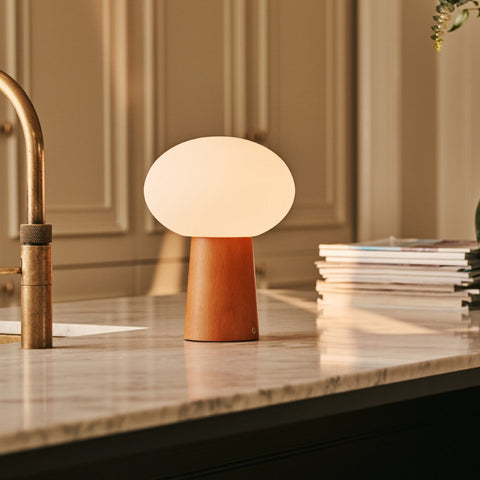 Max châtaignier en bois sans fil et lampe rechargeable - conception écologique