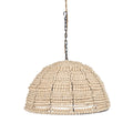 Le pendentif dôme en perles de bois - Naturel
